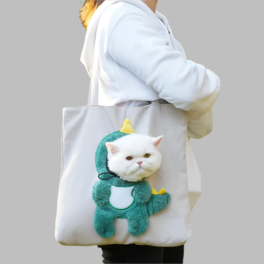 PawChic™ Cute Cat & Dog Canvas Shoulder Bag
