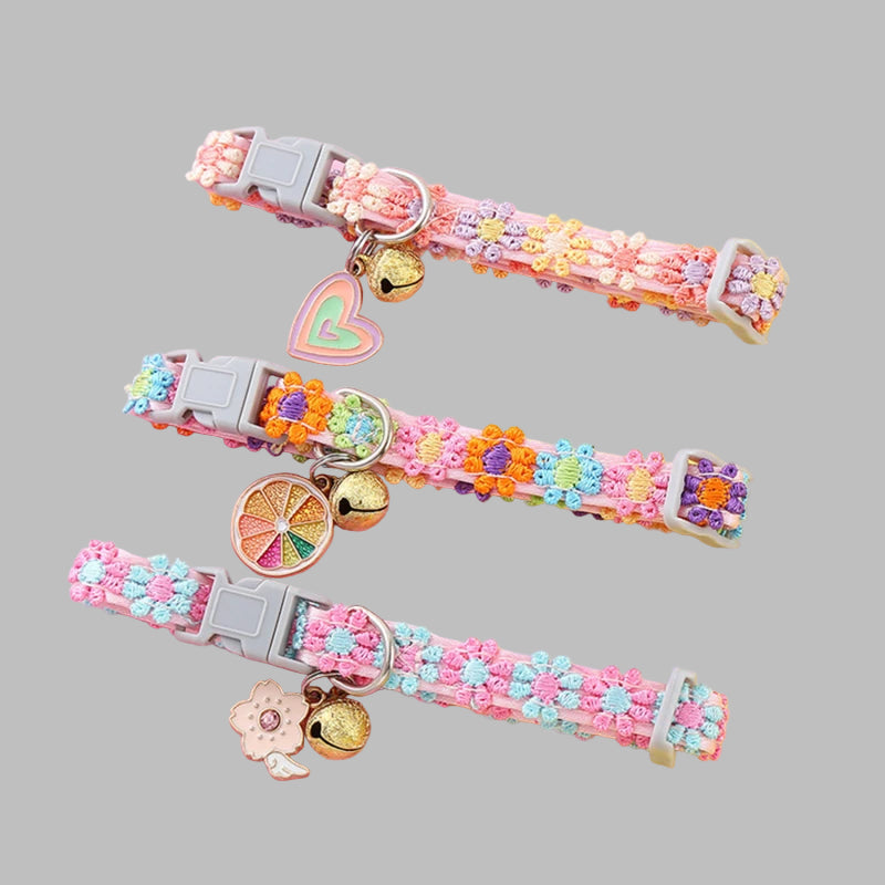Rainbow Flower Cat Collar™ – Cute & Colorful