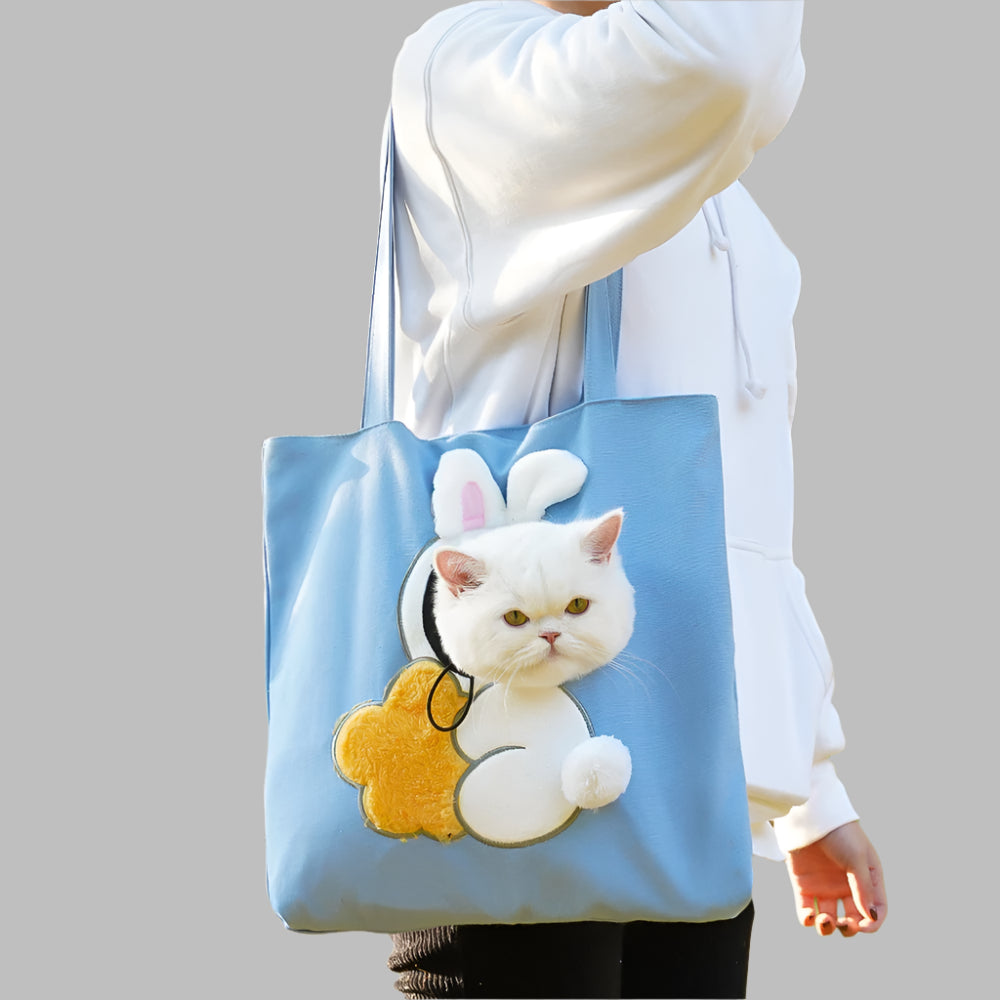 PawChic™ Cute Cat & Dog Canvas Shoulder Bag