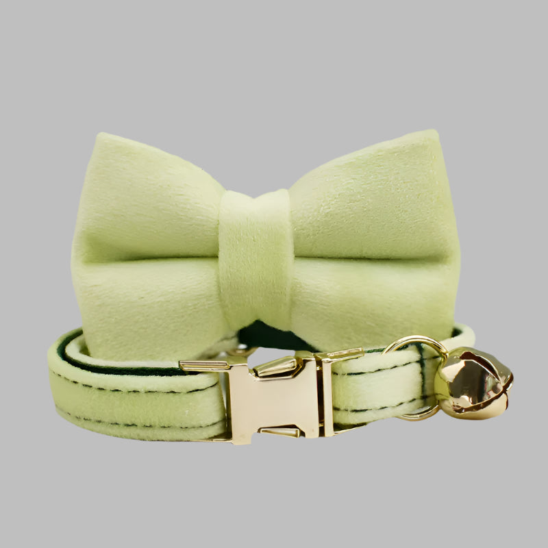 VelvetPaw™ Personalized Cat Collar with Bow & Bell