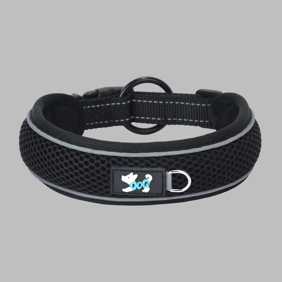 Reflective Mesh Dog Collar™ – Padded Comfort