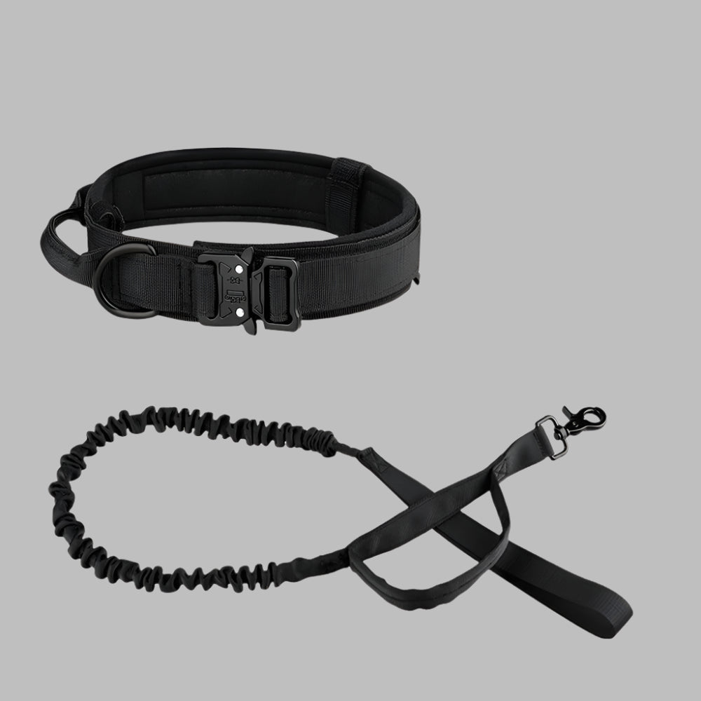 TactiPaw™ Tactical Dog Collar & Leash Set – Durable Adjustable Military Training Gear