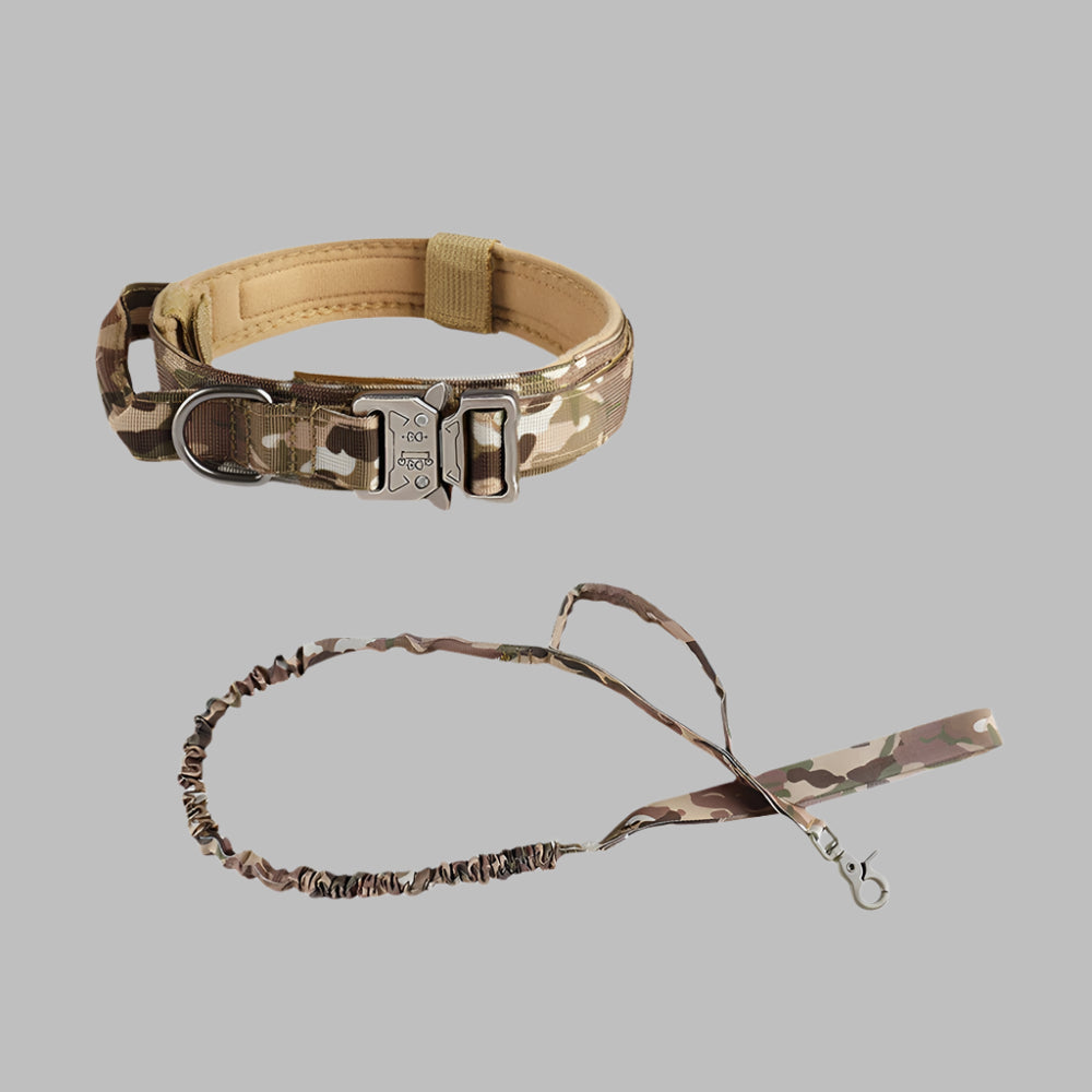 TactiPaw™ Tactical Dog Collar & Leash Set – Durable Adjustable Military Training Gear