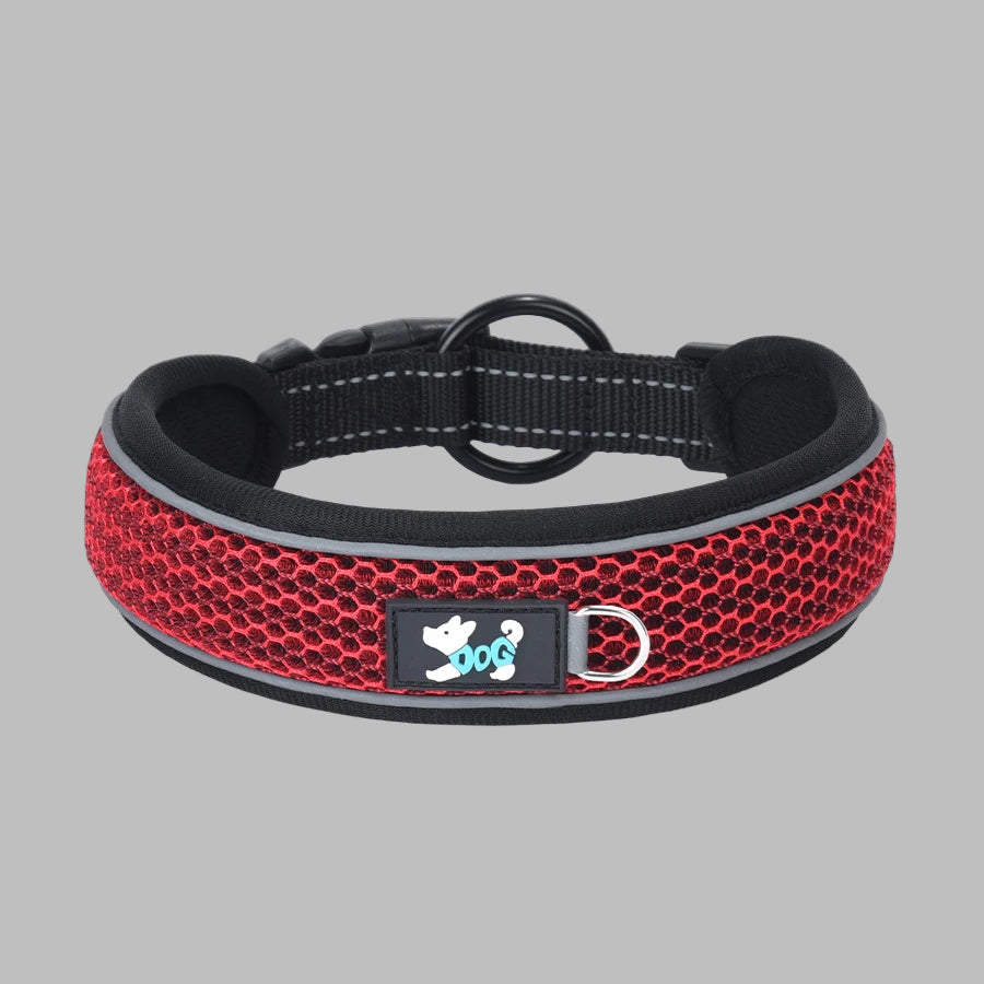 Reflective Mesh Dog Collar™ – Padded Comfort