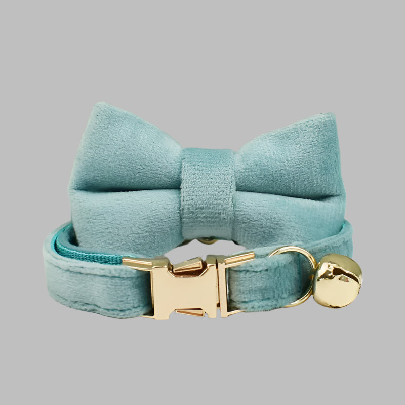 VelvetPaw™ Personalized Cat Collar with Bow & Bell