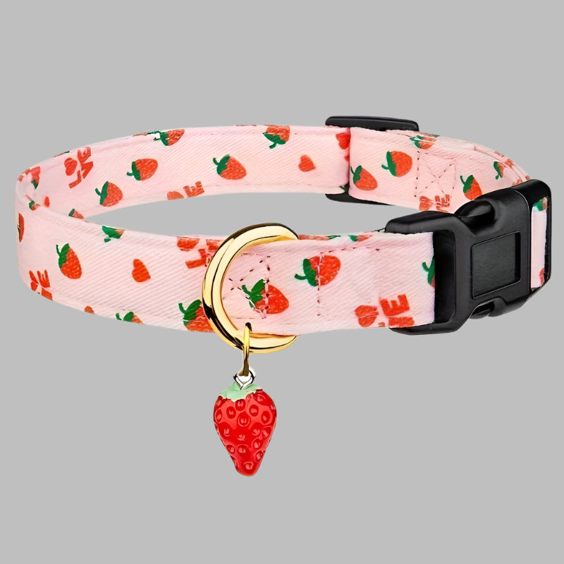 FruitBite™ Cute Pet Collar with Fruit Pendant for Cats & Puppies