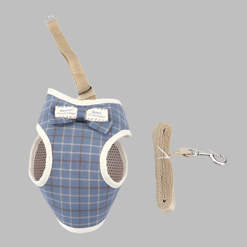 BowPaw™ Adjustable Cat Harness & Leash Set with Bowknot