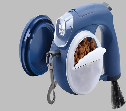 NightWalk™ Retractable Dog Leash with Light & Multi-Function Storage