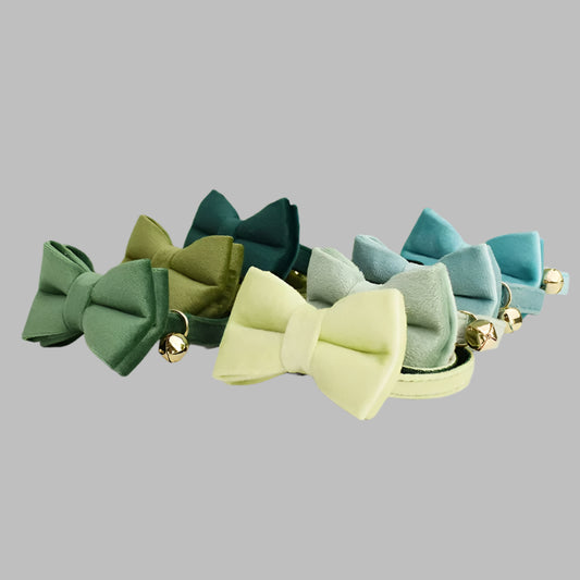 VelvetPaw™ Personalized Cat Collar with Bow & Bell