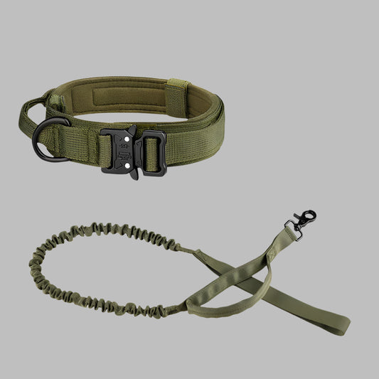 TactiPaw™ Tactical Dog Collar & Leash Set – Durable Adjustable Military Training Gear