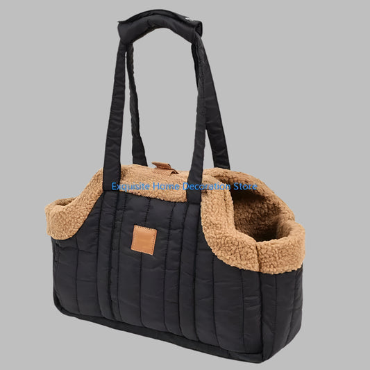 PawVoyage™ Soft Pet Handbag Carrier – Large Capacity with Safety Strap
