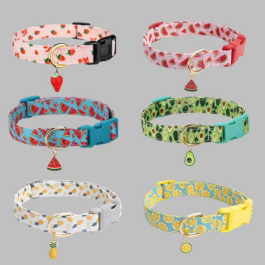 FruitBite™ Cute Pet Collar with Fruit Pendant for Cats & Puppies