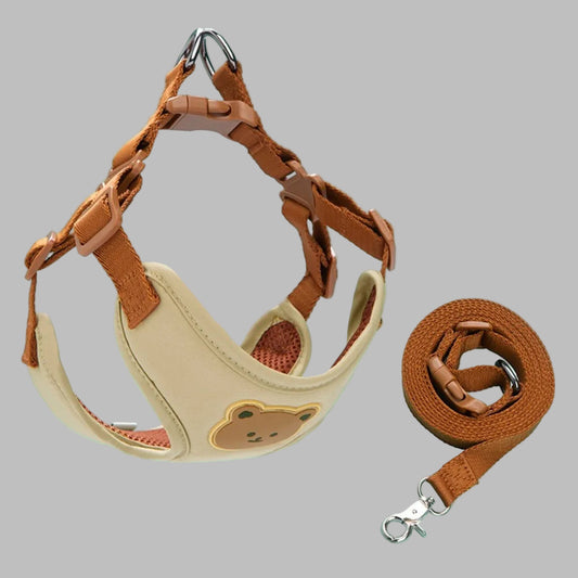 PawCharm™ Cartoon Pet Harness & Leash