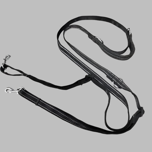 JeanLeash™ Multifunctional Adjustable Dog Leash (Hands-Free & Double Head)