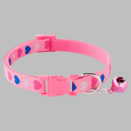 Cat Bell Collar™ – Heart Print Adjustable